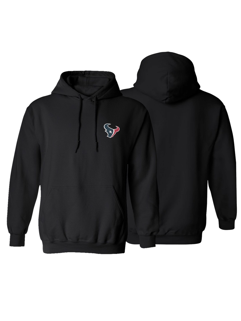 Men’s Texans Embroidered Pullover Hoodie Black